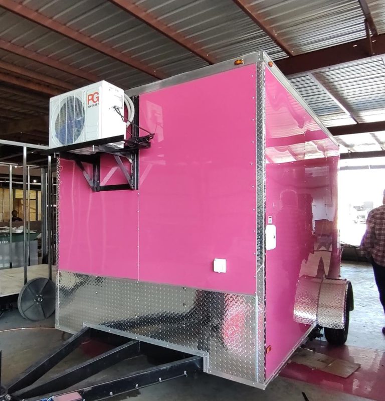 Pink Concession Trailer 3 with mini-split fan